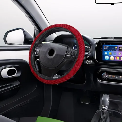 Vista 9 de HAOBO Funda elástica para volante de 15 pulgadas, cómoda funda elástica para volante de automóvil, cómoda y transpirable, funda de volante