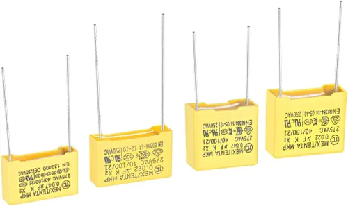 Vista 4 de uxcell Kit surtido de condensadores de seguridad de polipropileno DIP 275VAC X2 MKP 4 Modelo - 0.022uF 0.047uF 0.394 in 0.591 in Paso de pasador 20