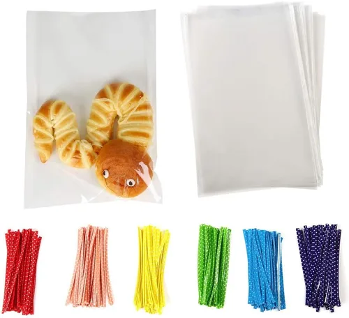 Vista 4 de Brandon-super 100 bolsas de celofán plano transparente de 8 x 6 pulgadas, buenas para panadería, palomitas de maíz, galletas, dulces, postres