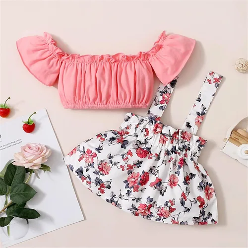 Vista 4 de TBUIALL 4T St Patricks Outfit Girl Toddler Uniformes escolares para niñas 4T Baby Eagles Ropa Niño Niñas Pantalones Talla 7-8 Chr