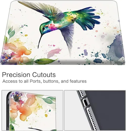 Vista 151 de Funda para tablet Fire 7 (12ª generación, versión 2022), delgada, a prueba de golpes, delgada, de piel sintética, con función de apagado/encendido