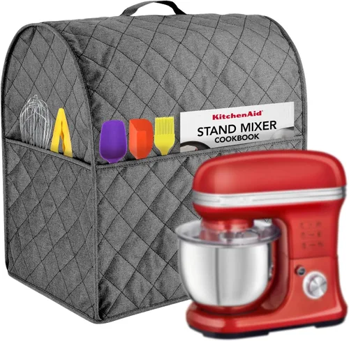 Vista 6 de Funda para batidora de pie compatible con mezcladora Kitchenaid, se adapta a todos los modelos de cabezal inclinable y elevador de tazón con 3