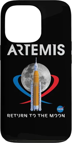 Vista 10 de Funda con logotipo para iPhone 15 Pro NASA Artemis Mission SLS Moon Insignia