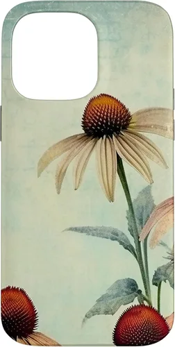 Vista 21 de iPhone 16 Vintage Coneflower Case
