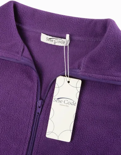 Vista 3 de SeSe Code Chaleco de forro polar ligero con cremallera frontal y bolsillos para mujer