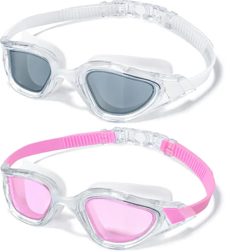 Vista 10 de Keary Gafas de natación para adultos para hombres y mujeres, gafas de natación para jóvenes, protección UV, antivaho, gafas de agua para piscina