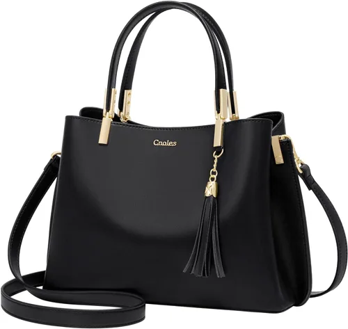Vista 7 de Cnoles Bolsos de mano para mujer, de gran capacidad, bolso de hombro con asa para mujer