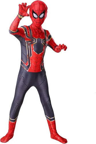 Vista 2 de SDORPFLK Disfraz de superhéroe para niños, disfraz de elastano para Halloween y cosplay