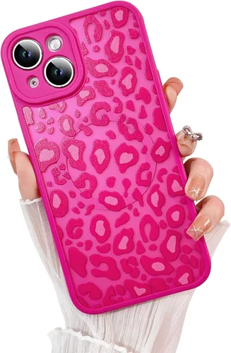 Vista 46 de KANGHAR - Funda para iPhone 11 [Compatible con Magsafe] Patrón estampado de leopardo Lindo guepardo Funda protectora magnética para niñas, mujeres