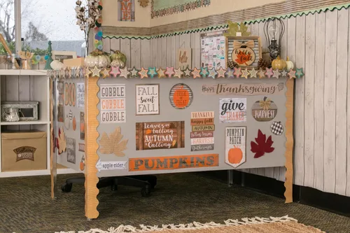 Vista 2 de Teacher Created Resources Home Sweet Classroom Happy Fall Mini tablón de anuncios (TCR8734)