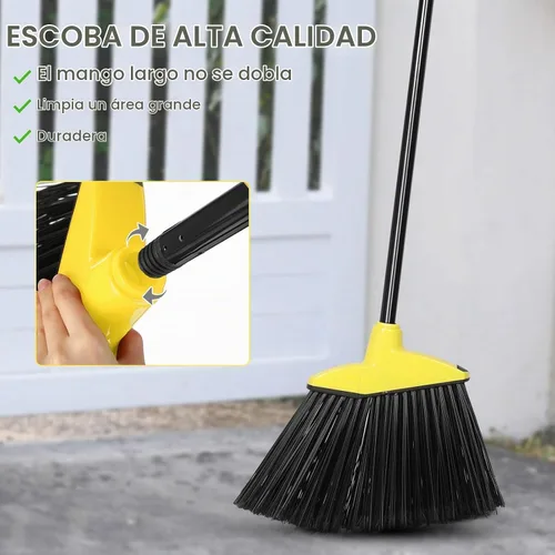 Vista 6 de WILLBOND - 20 escobas a granel para interiores y exteriores, 54 pulgadas, color amarillo