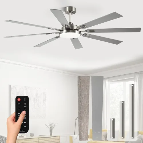 Vista 15 de Conciseer - Ventiladores de techo de 52 pulgadas con luces y control remoto para dormitorio, sala de estar, cocina, oficina, uso interior/exterior