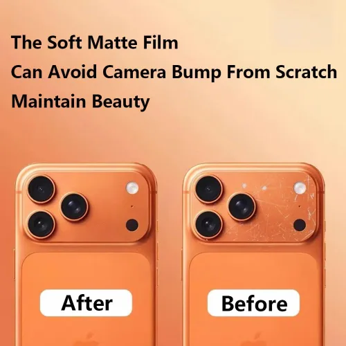 Vista 2 de Película protectora mate de 3 piezas de película hueca mate para iPhone 17 Pro