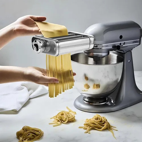 Vista 4 de Accesorio para hacer pasta 3 en 1 de metal para batidora de pie Kitchenaid