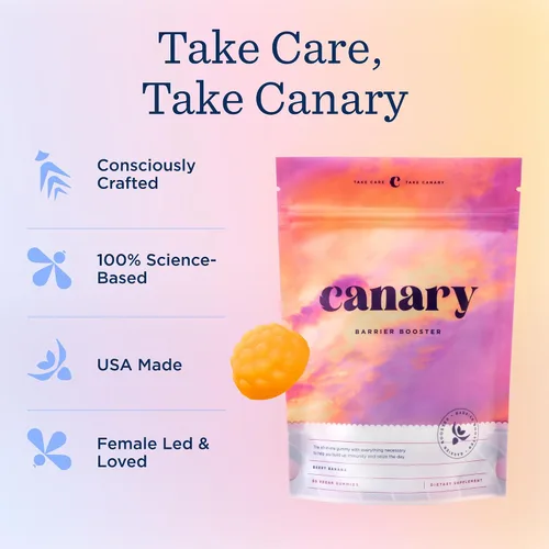 Vista 3 de Canary Barrera Booster Vitamina A, D, K y ZINC Apoyo Inmune – Ideal para apoyo inmunológico, fuerza ósea y salud cardiovascular – Sabor vegano