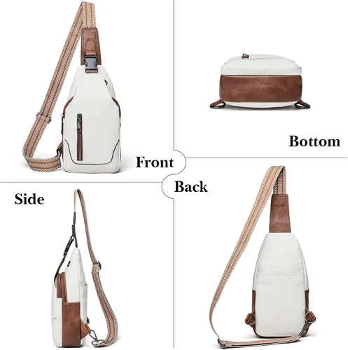 Vista 5 de Mroede Bolso bandolera para mujer, bolso cruzado para mujer, bolsa de pecho, riñoneras para mujeres, adolescentes y niñas para viajes escolares