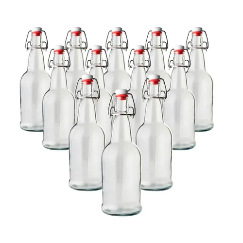 Vista 2 de Caja de 12, 16 oz EZ Cap – Botellas de cerveza - AMBAR