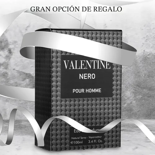 Vista 7 de Valentine Nero para hombre, colonia aromática amaderada, 3.4 onzas líquidas