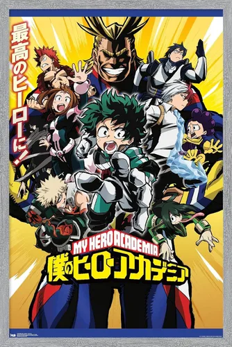 Vista 14 de Trends International My Hero Academia - Póster de pared de arte clave, 14.725 x 22.375 pulgadas, versión enmarcada de madera de granero Versión