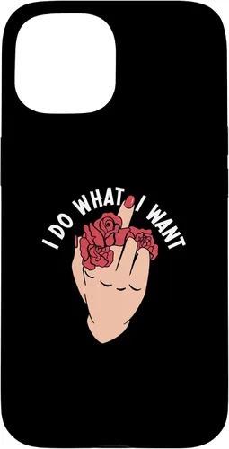 Vista 6 de I Do What I Want Middle Finger Flowers Women Case for iPhone 16