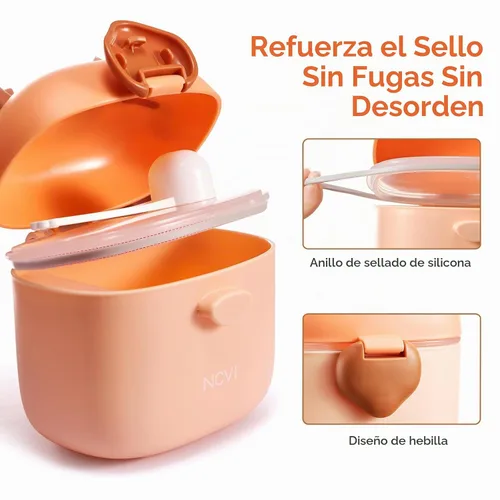 Vista 7 de NCVI - Contenedor de fórmula para llevar, dispensador de fórmula para bebés sobre la marcha con cuchara Multi-Purpose Storage Holder for Snacks