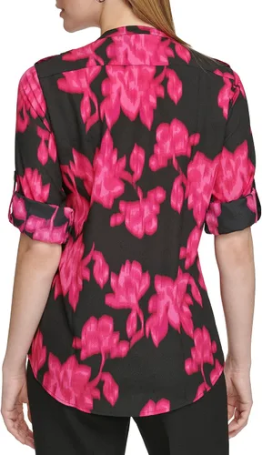 Vista 4 de Calvin Klein Manga enrollable estampada para mujer