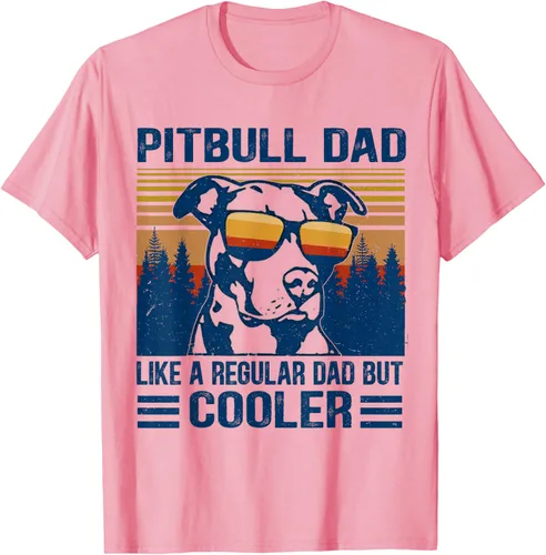 Vista 16 de Camiseta divertida retro de Pitbull Dad Like A Regular Dad But Cooler Gris Oscuro