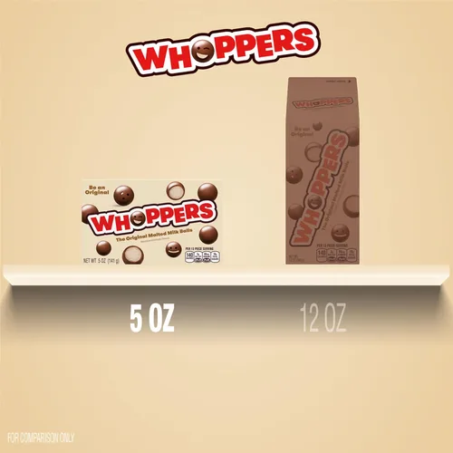 Vista 4 de Caja de caramelos Whoppers de leche malteada, 5 onzas
