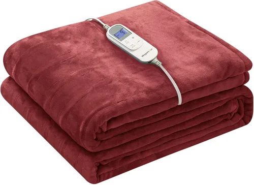 Vista 18 de Wapaneus Manta térmica eléctrica con bolsillo para los pies, con 10 niveles de calefacción y 4 ajustes de temporizador, 4 horas de apagado