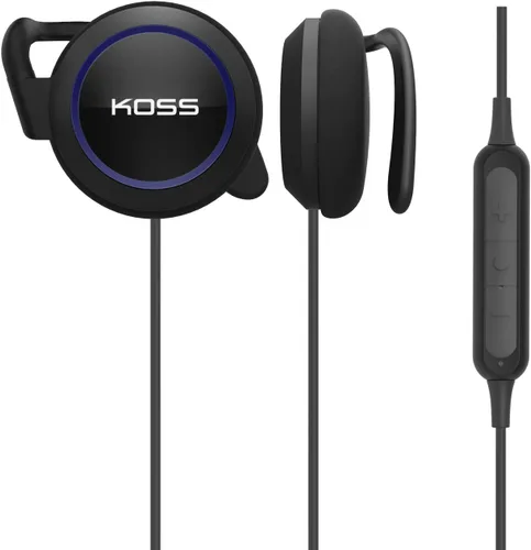 Vista 2 de Koss BT221i - Pinzas inalámbricas Bluetooth para los oídos, micrófono en línea, control de volumen y control remoto táctil, resistente al sudor