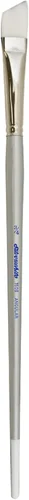 Vista 10 de Silver Brush 1506-1 Silverwhite - Cepillo Taklon blanco de mango largo, angular, 1 pulgada