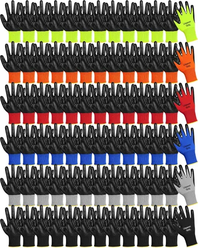 Vista 9 de Maxcheck Guantes de trabajo recubiertos de PU Negro