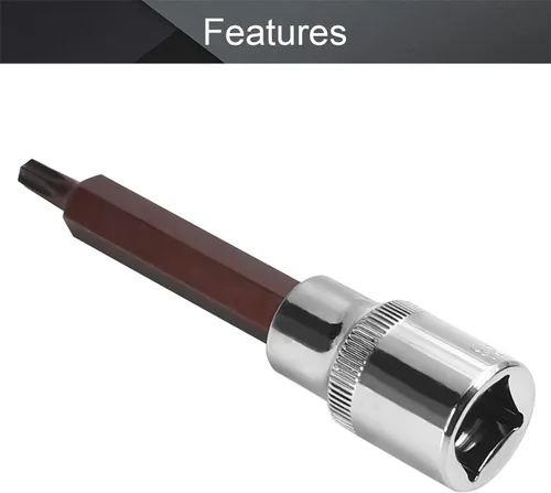 Vista 145 de Utoolmart 1/2" Drive x 0.551 in largo Hex Bit Socket, métrico, S2 y Cr-V acero 1pcs
