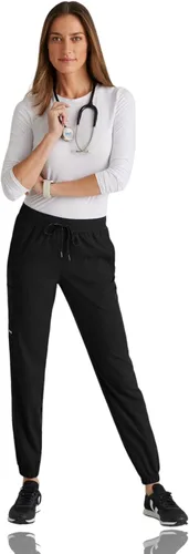 Vista 4 de BARCO Grey's Anatomy - Pantalones deportivos elásticos de elastano para mujer, cintura elástica, estilo yoga