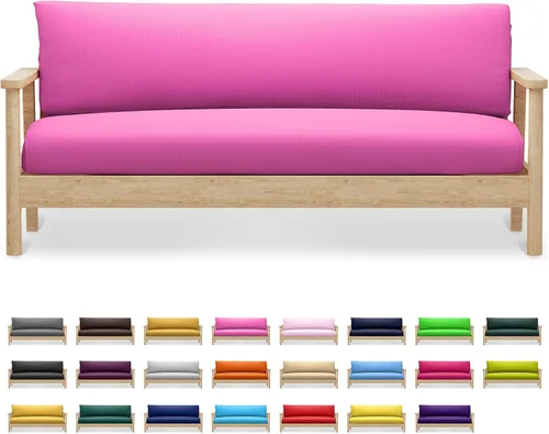 Vista 25 de MoNiBloom Funda para futón de tamaño matrimonial, funda elástica sin brazos, funda para sofá sin brazos, protector de muebles, fundas de cojín Trigo