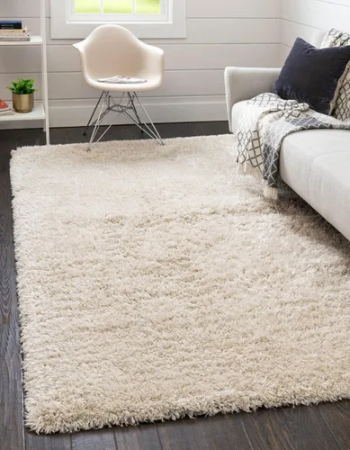 Vista 9 de Rugs.com - Alfombra de la colección Infinity, alfombra de pelo mullido sólida de 2 x 3 pies, color azul Egeo, perfecta para salas de estar