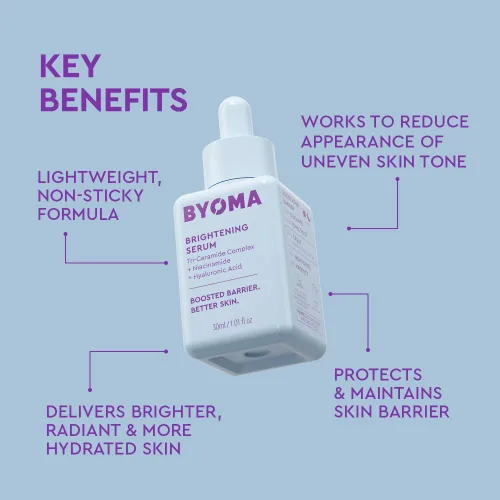 Vista 3 de BYOMA Suero Iluminador – Suero Reparador de Barrera – Suero Facial Iluminador e Hidratante con Ácido Hialurónico, Niacinamida y Ceramidas – Suero