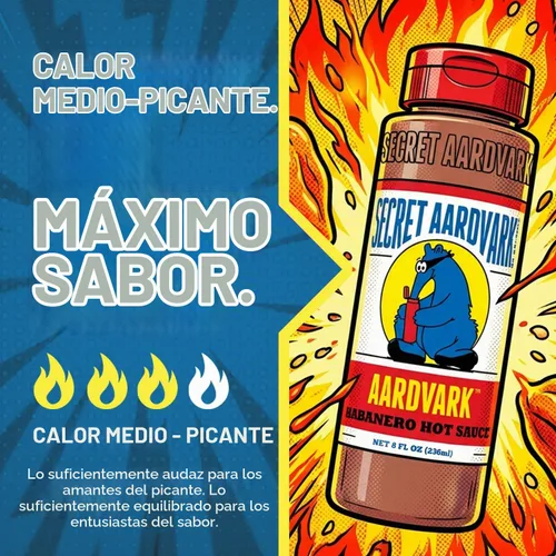 Vista 5 de Salsa picante Secret Aardvark Habanero