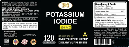 Vista 11 de Potasio Yoduro 130 mg - Tabletas de KI - Potasio 130 mg - Píldoras de Yodo de Potasio Fabricadas en EE. UU. YODO Naciente, Yoduro de potasio - 120