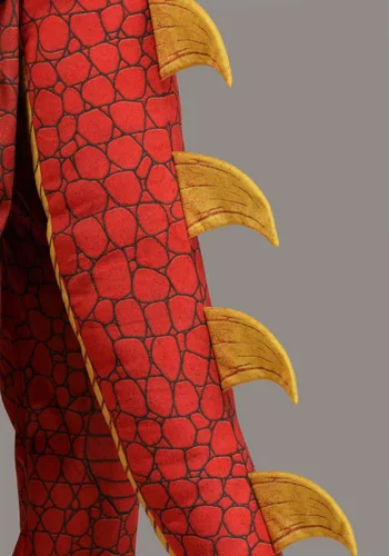 Vista 6 de Disfraz Deluxe de Dragón Rojo para Adulto Multicolor