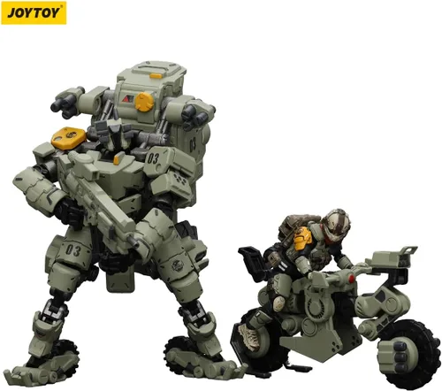 Vista 4 de JoyToy 1/25 - Colección de figuras de acción Dark Source, ejército de mecha de hueso de acero, modelo militar Fear XS-03, tipo de incursión