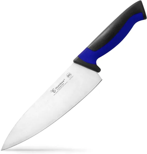 Vista 33 de Cuchillo de chef de 6 pulgadas, hoja de acero inoxidable de alto carbono certificada NSF – Mango ergonómico codificado por colores, cuchillo de Negro