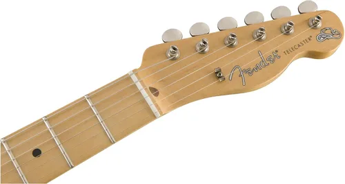 Vista 5 de Fender Brad Paisley Road - Guitarra eléctrica Telecaster desgastada, brillo plateado, diapasón de arce