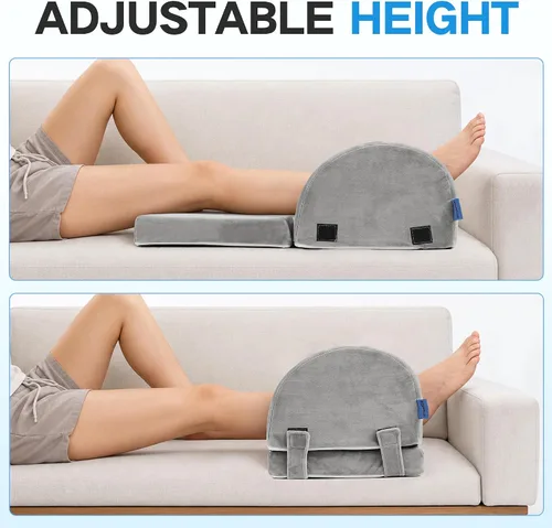 Vista 5 de Almohada de reemplazo de rodilla de altura ajustable para recuperación, almohada de elevación de piernas con espuma firme para dormir después