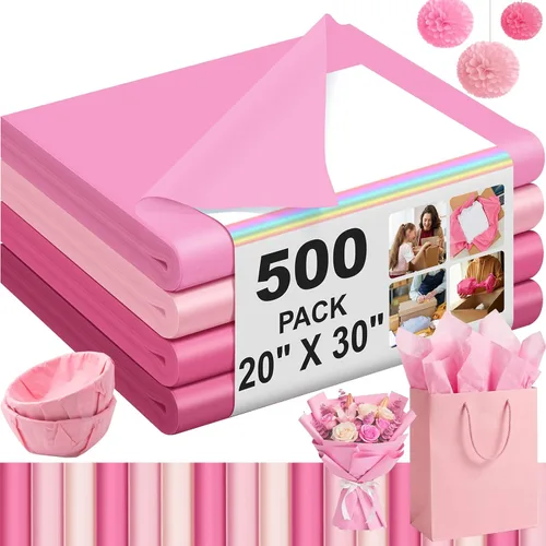 Vista 15 de Qilery - 500 hojas de papel de seda negro a granel para bolsas de regalo de 15 x 20 pulgadas, sin ácidos, para regreso a clases, papel de regalo