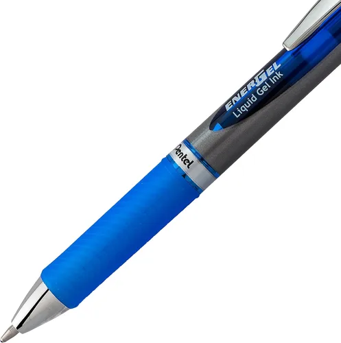 Vista 52 de Pentel EnerGel RTX - Bolígrafo de gel líquido retráctil, línea mediana, punta de metal, tinta de colores surtidos, paquete de 4 unidades (BL77BP4M)