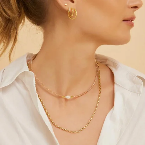 Vista 3 de Collares de cuentas de colores para mujer, collar de cuentas de cristal, collares de playa, collares bohemios para mujer, gargantilla de cuentas