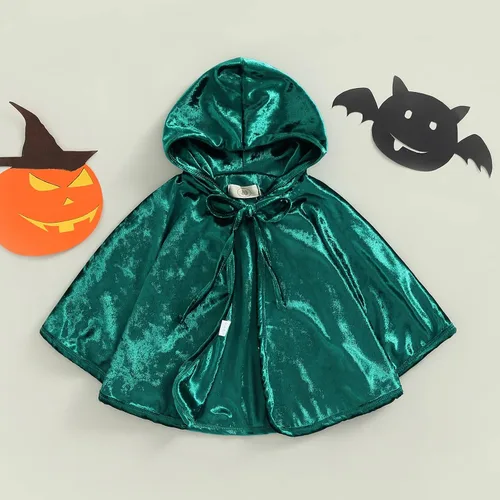 Vista 2 de Disfraz de Halloween y Navidad, con cordones y capucha, capa de terciopelo con capucha, capa para cosplay, ropa de vestir