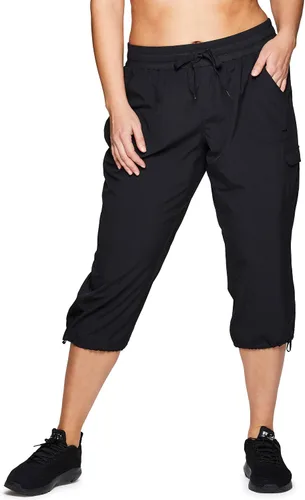 Vista 8 de RBX Active - Pantalón capri para mujer, talla grande, ligero, tejido, con cordón, estilo cargo