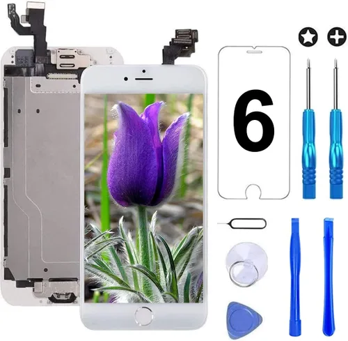 Vista 28 de Brinonac para iPhone 6s Reemplazo de pantalla negra, pantalla táctil LCD digitalizador montaje completo con herramientas de reparación completas